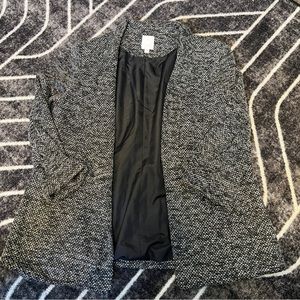 Lauren Conrad Open Front Knit Blazer Cardigan XL black and white